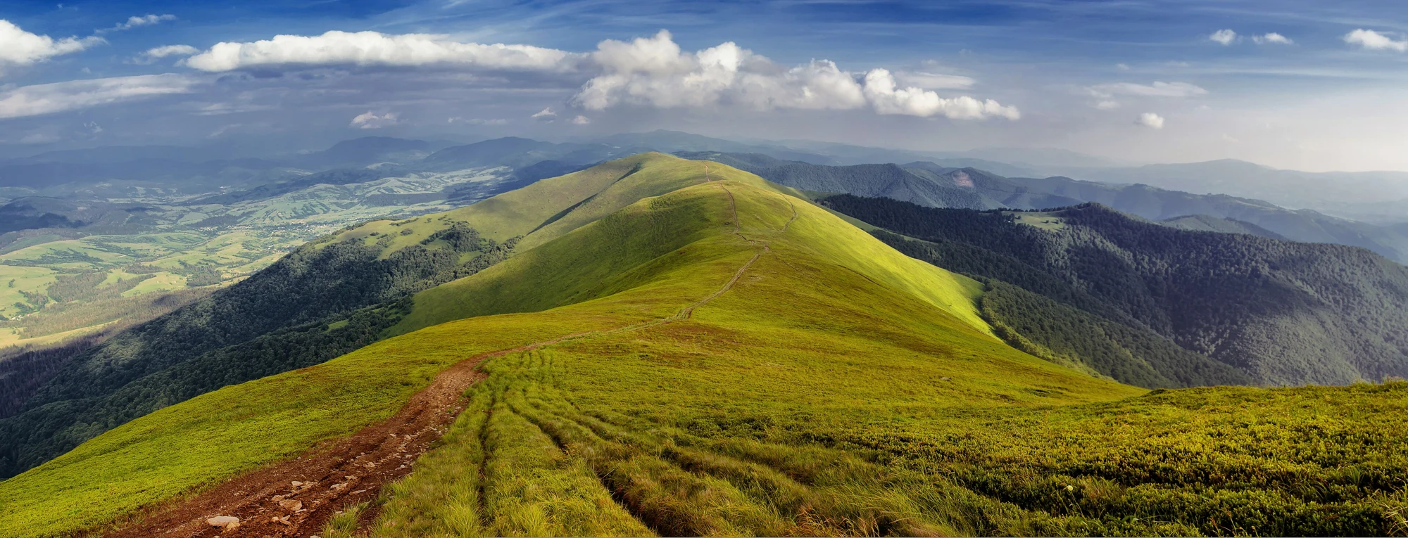 A mountain landscape evoking recovery